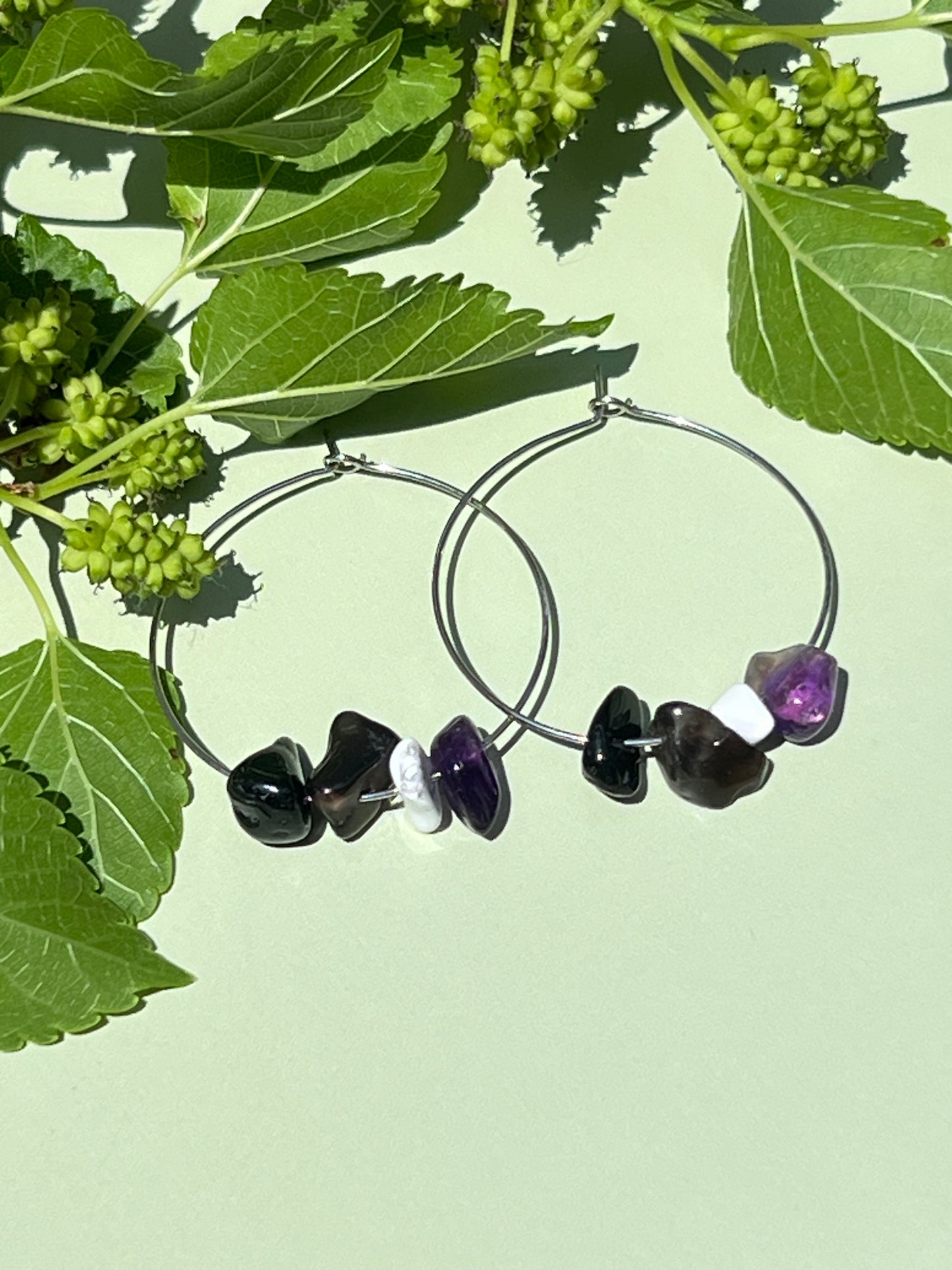 Asexual Pride Flag Hoop Earrings