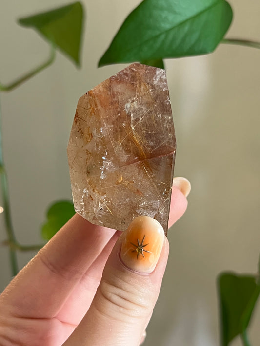 Golden Rutile Quartz Gusher - MN
