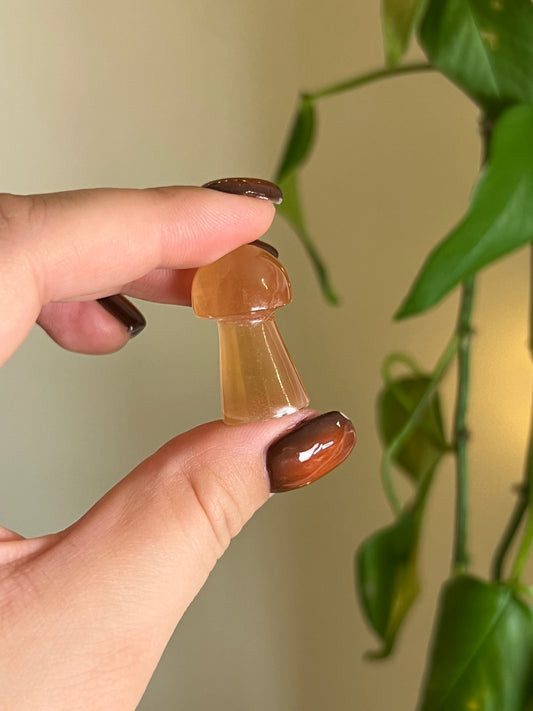 Honey Calcite Small Mushroom