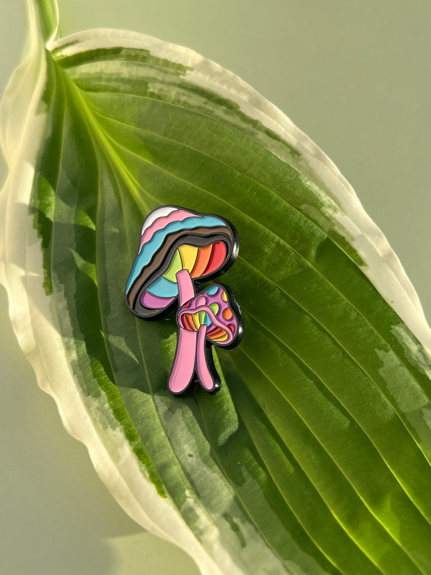 Rainbow Mushroom Pin