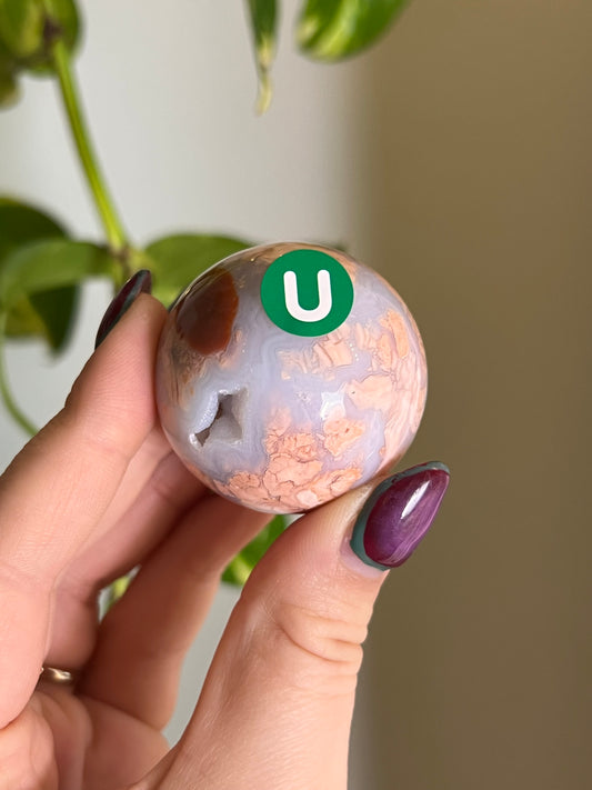Cotton Candy Agate Sphere - U