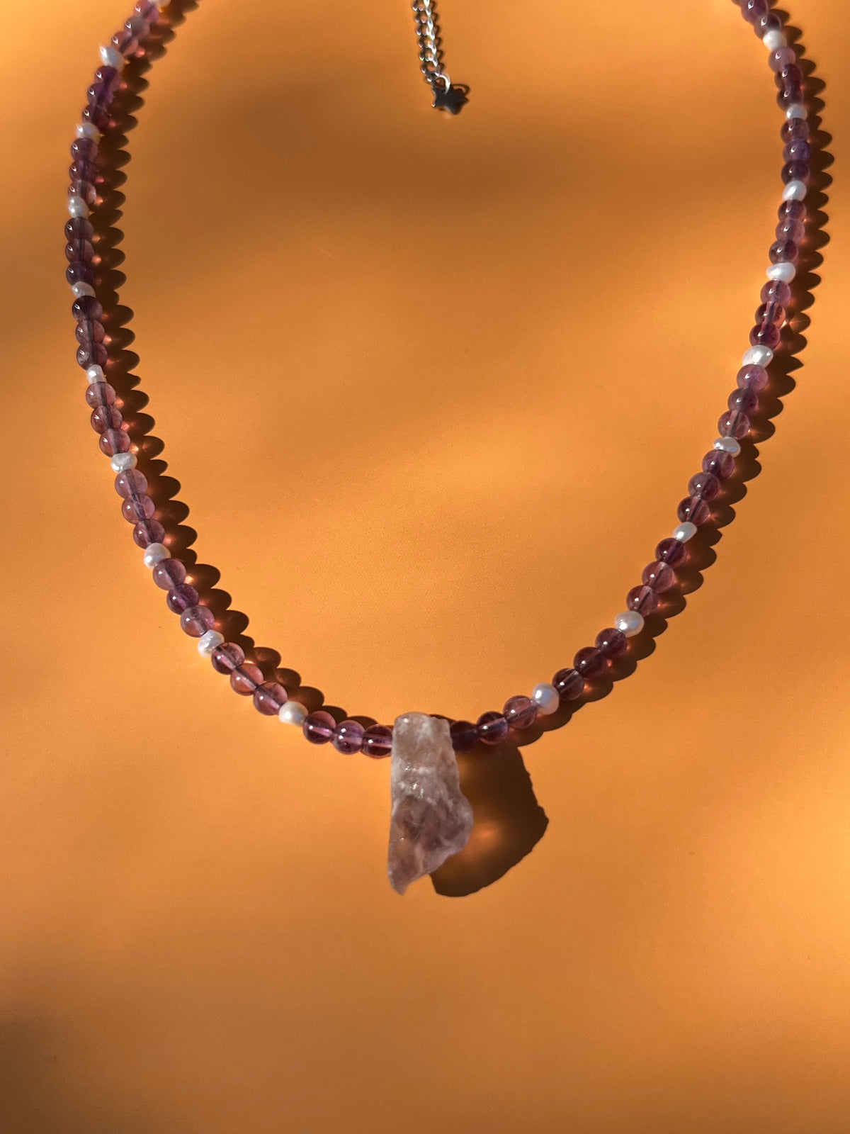 Future is Crystal Clear Amethyst Beaded Necklace🔮