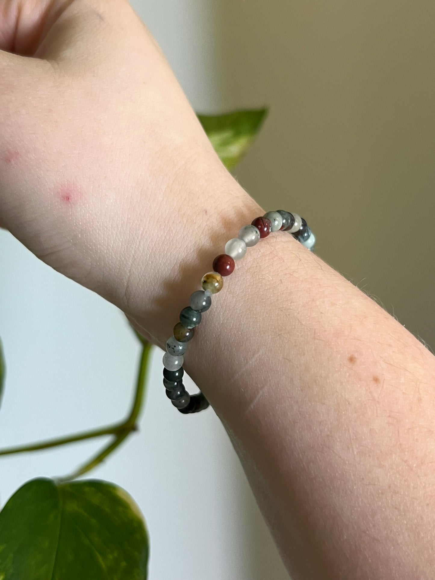 4mm African Bloodstone Bracelet