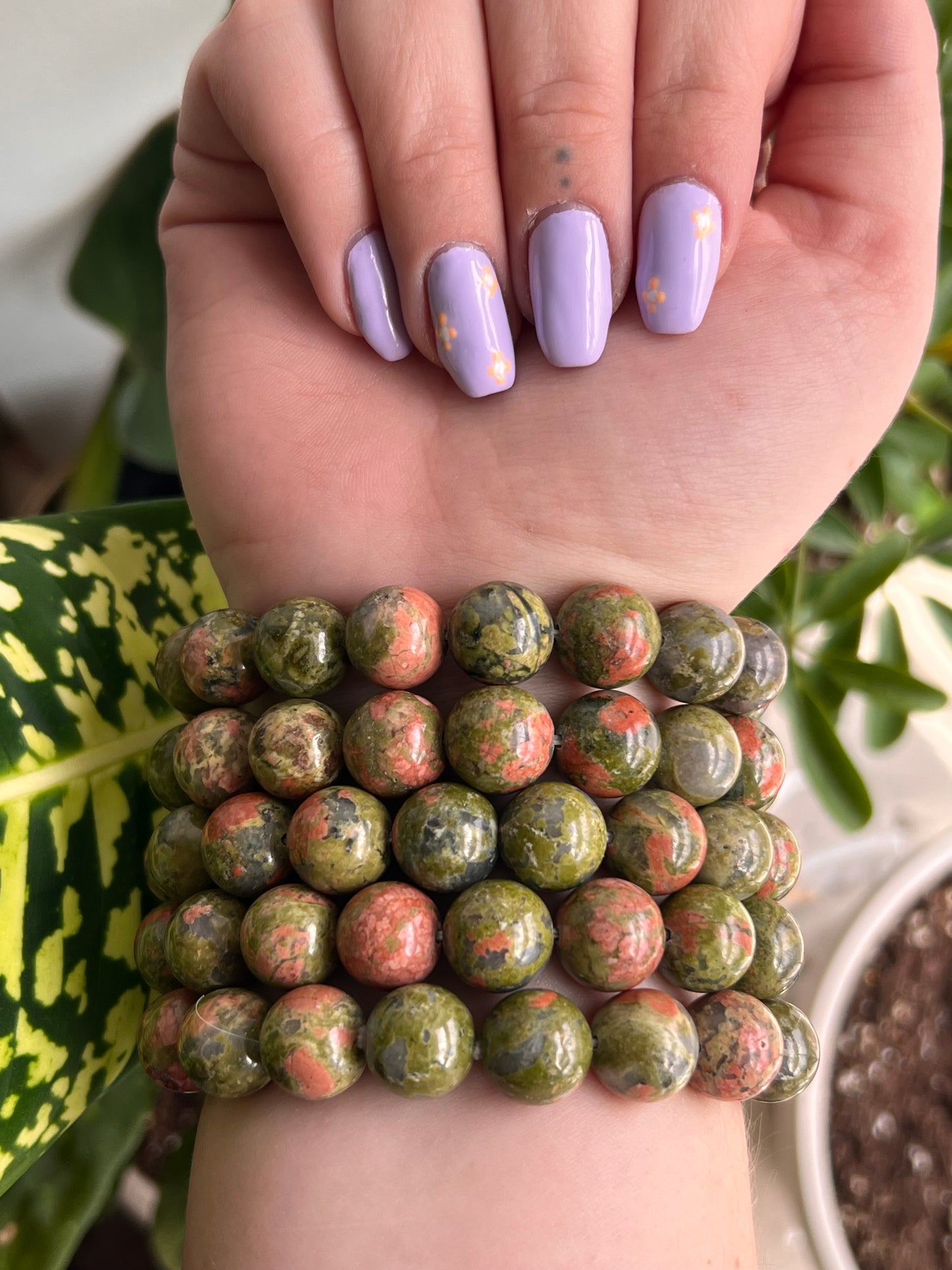 12mm Unakite Bracelet