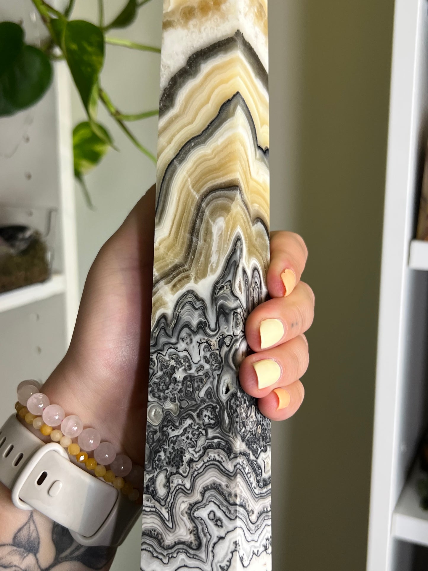 Zebra Calcite XLarge Tower - 20 Inches