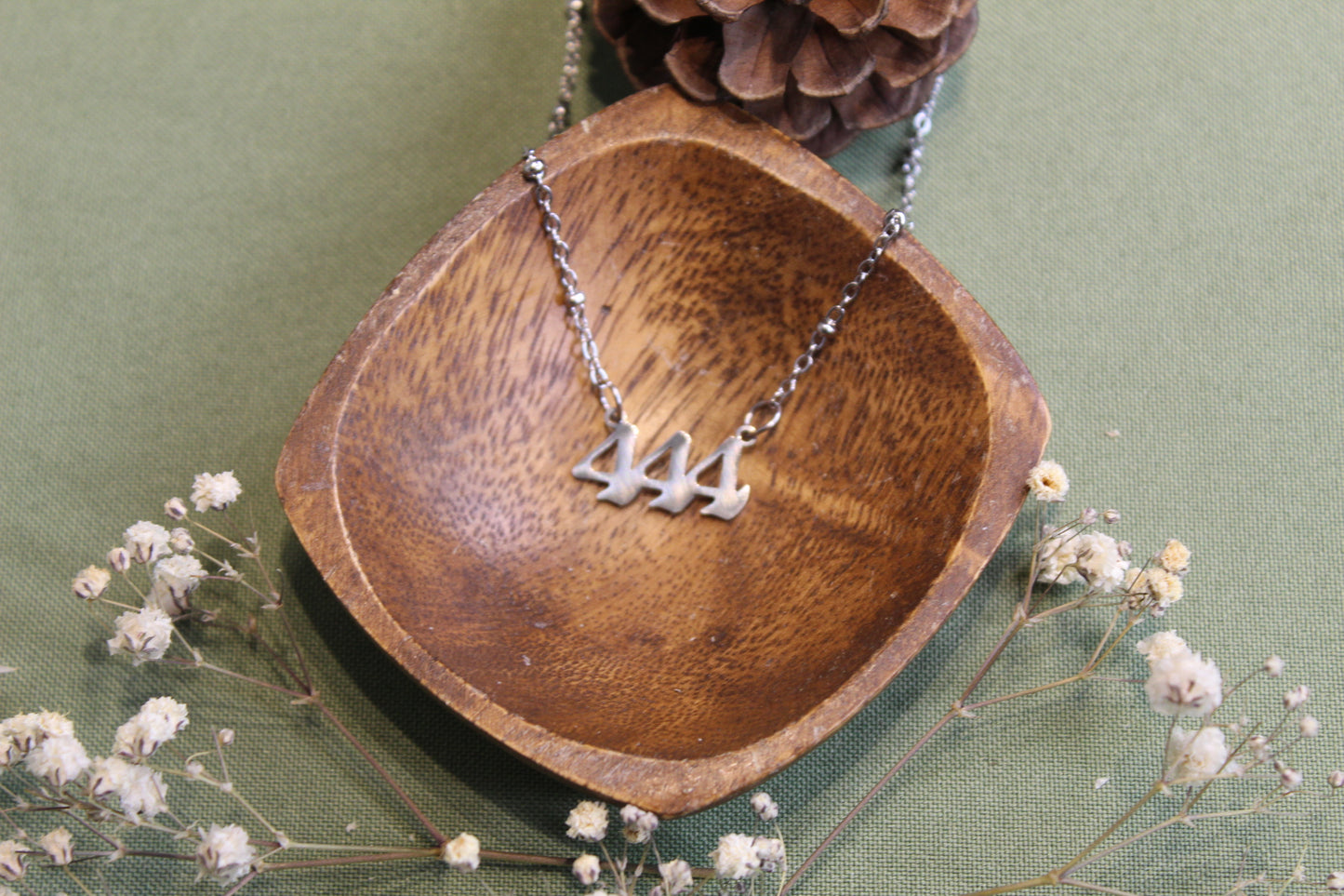 Angel Number Dainty Silver Necklace