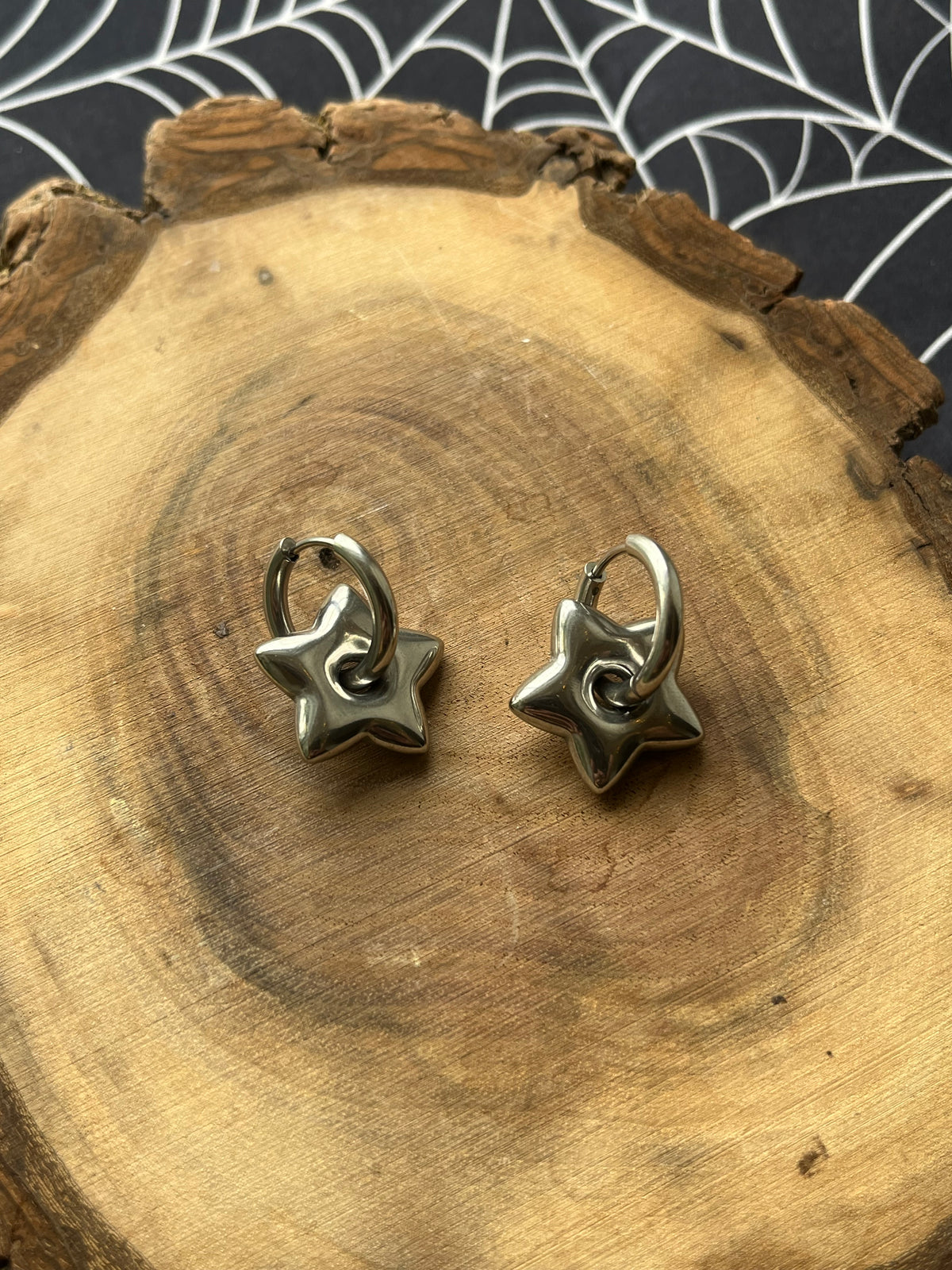 Asteria Silver Hoop Earrings