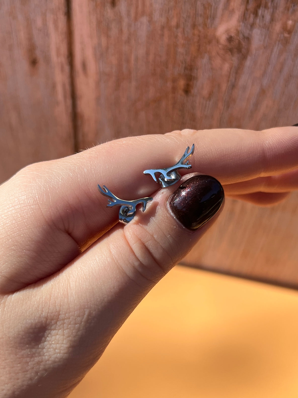 Antler Silver Stainless Studs🦌