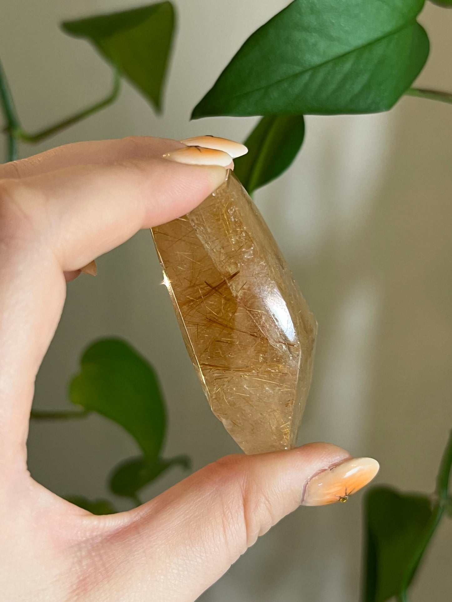 Golden Rutile Quartz Gusher - Y