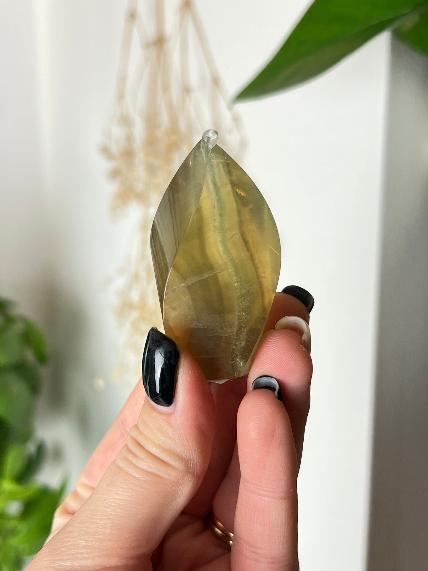 Yellow Fluorite Small Flame