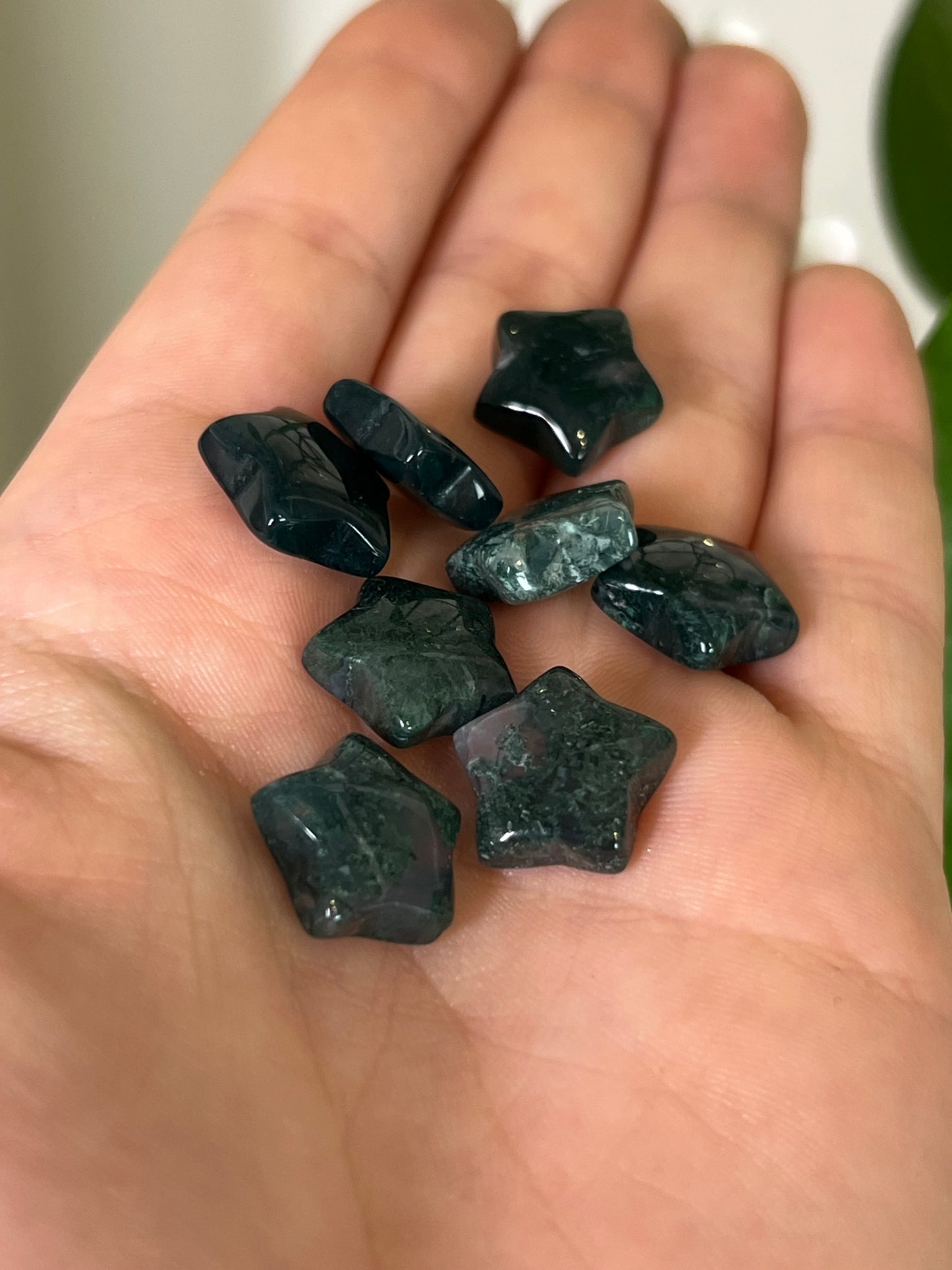 Moss Agate Mini Star