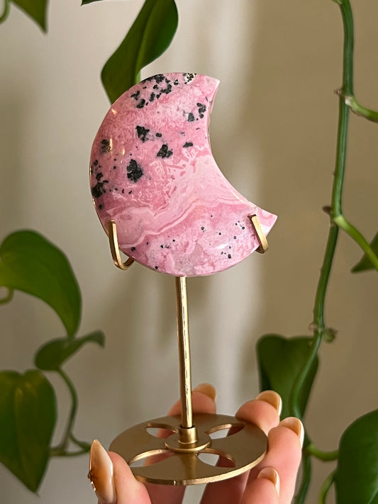 Peruvian Rhodonite Moon Stand - M