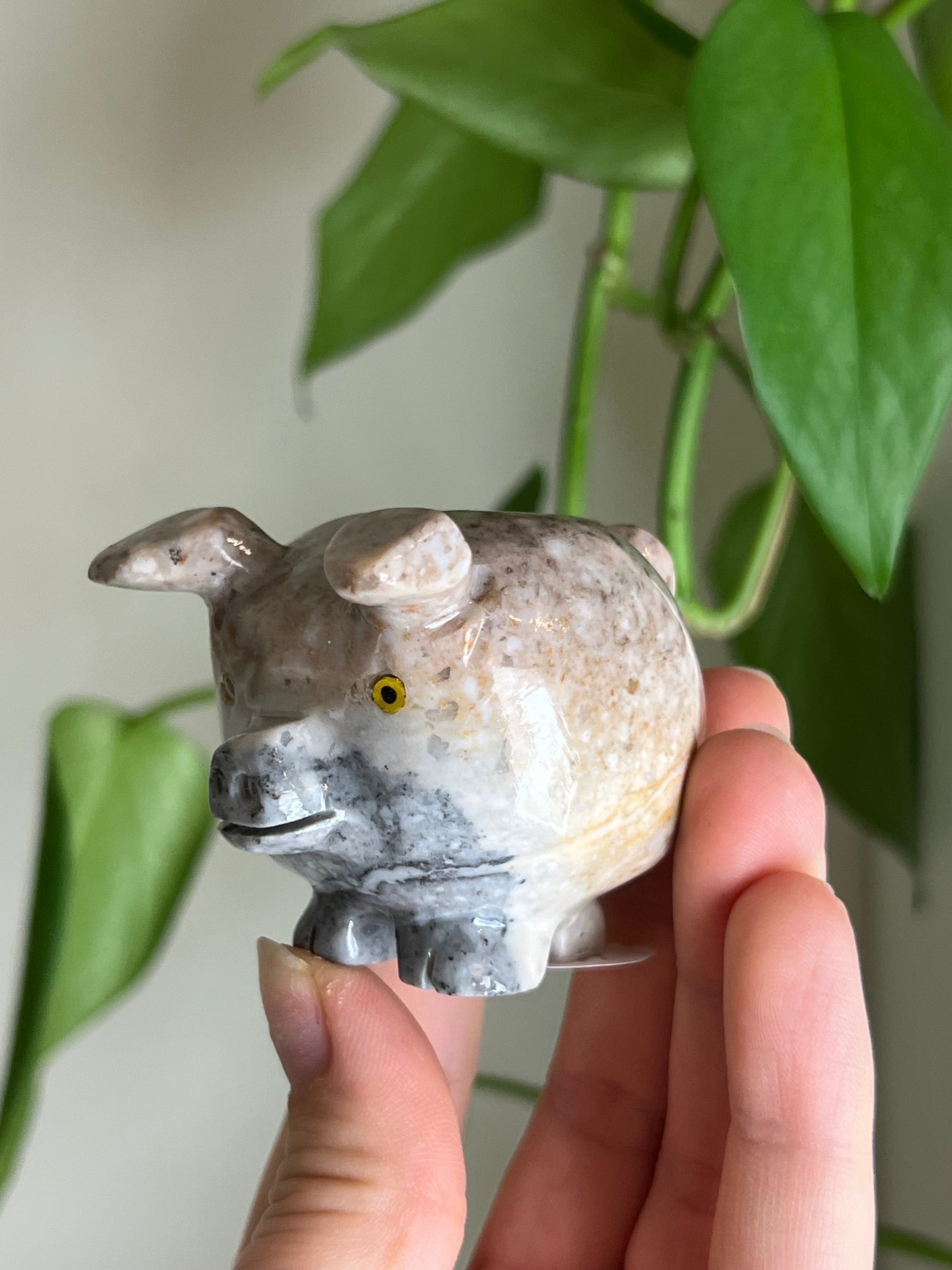 Lucky 3 Leg Soapstone Pig