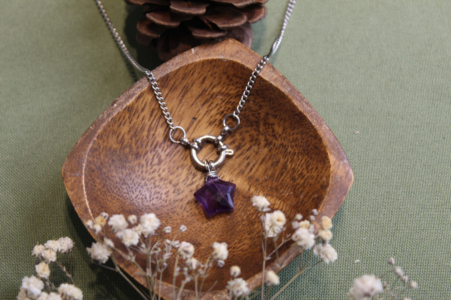 Amethyst Faceted Dainty Necklace