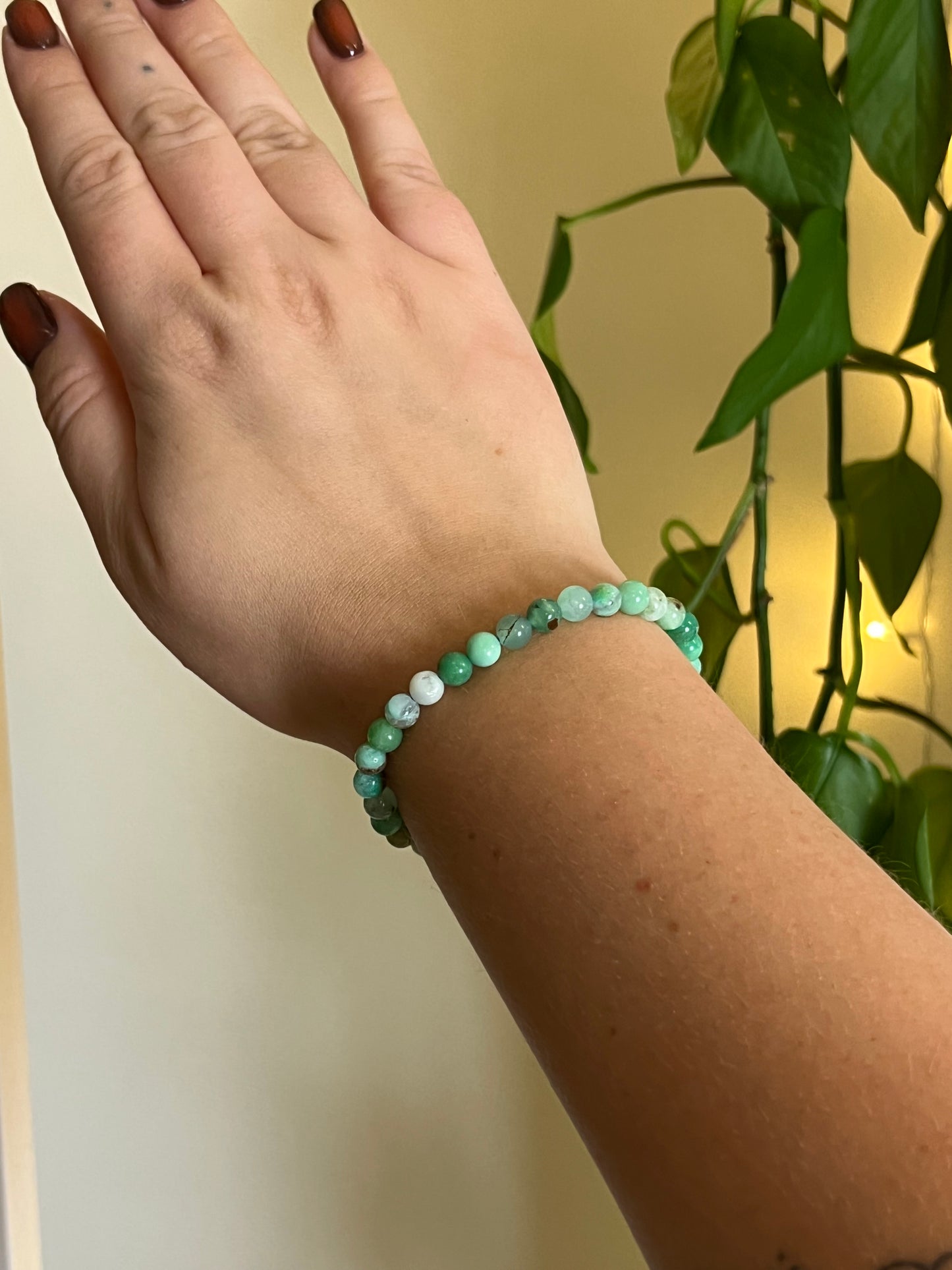 6mm Chrysoprase Bracelet