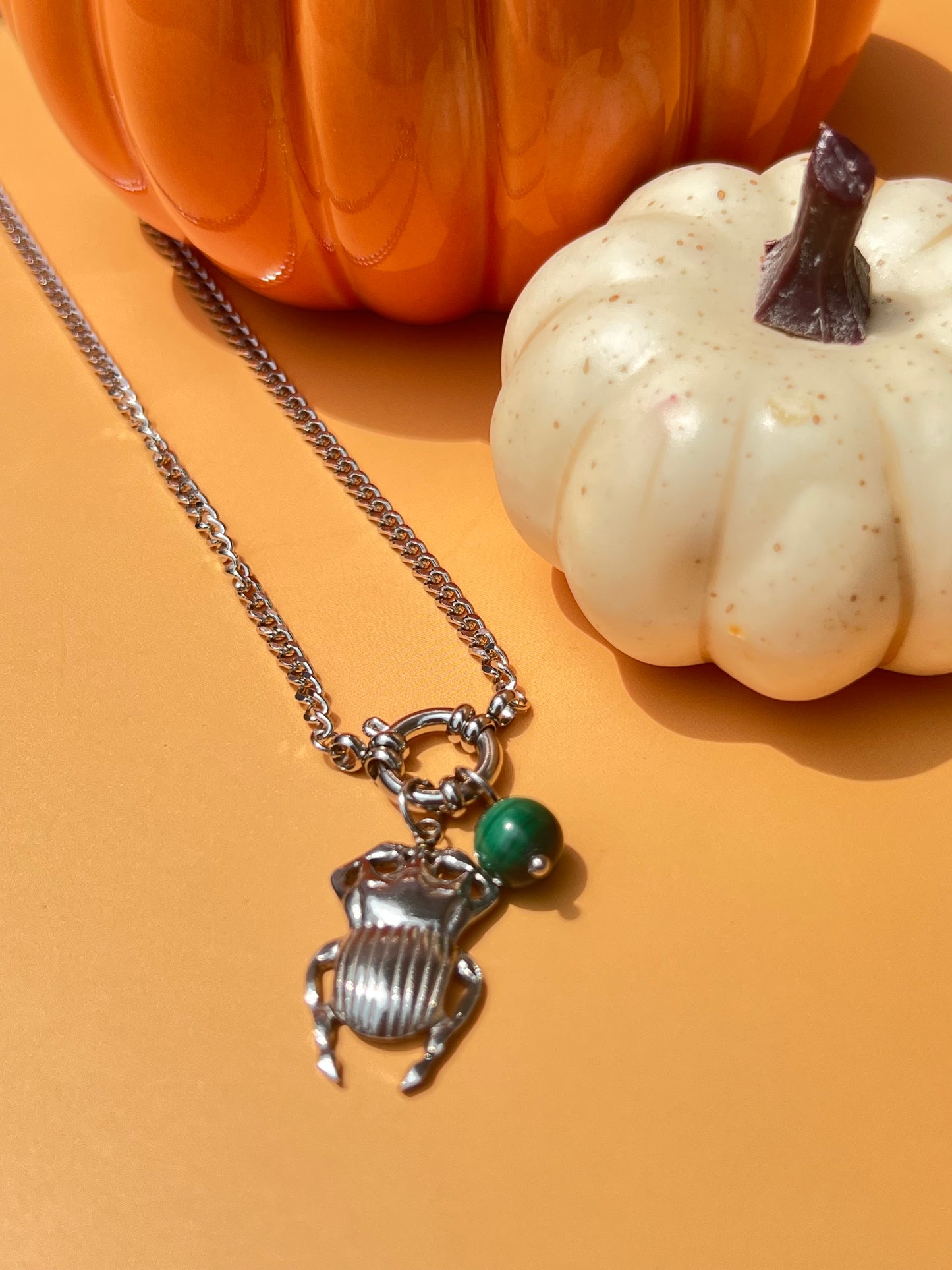 Beetle Baby Malachite Necklace 🪲