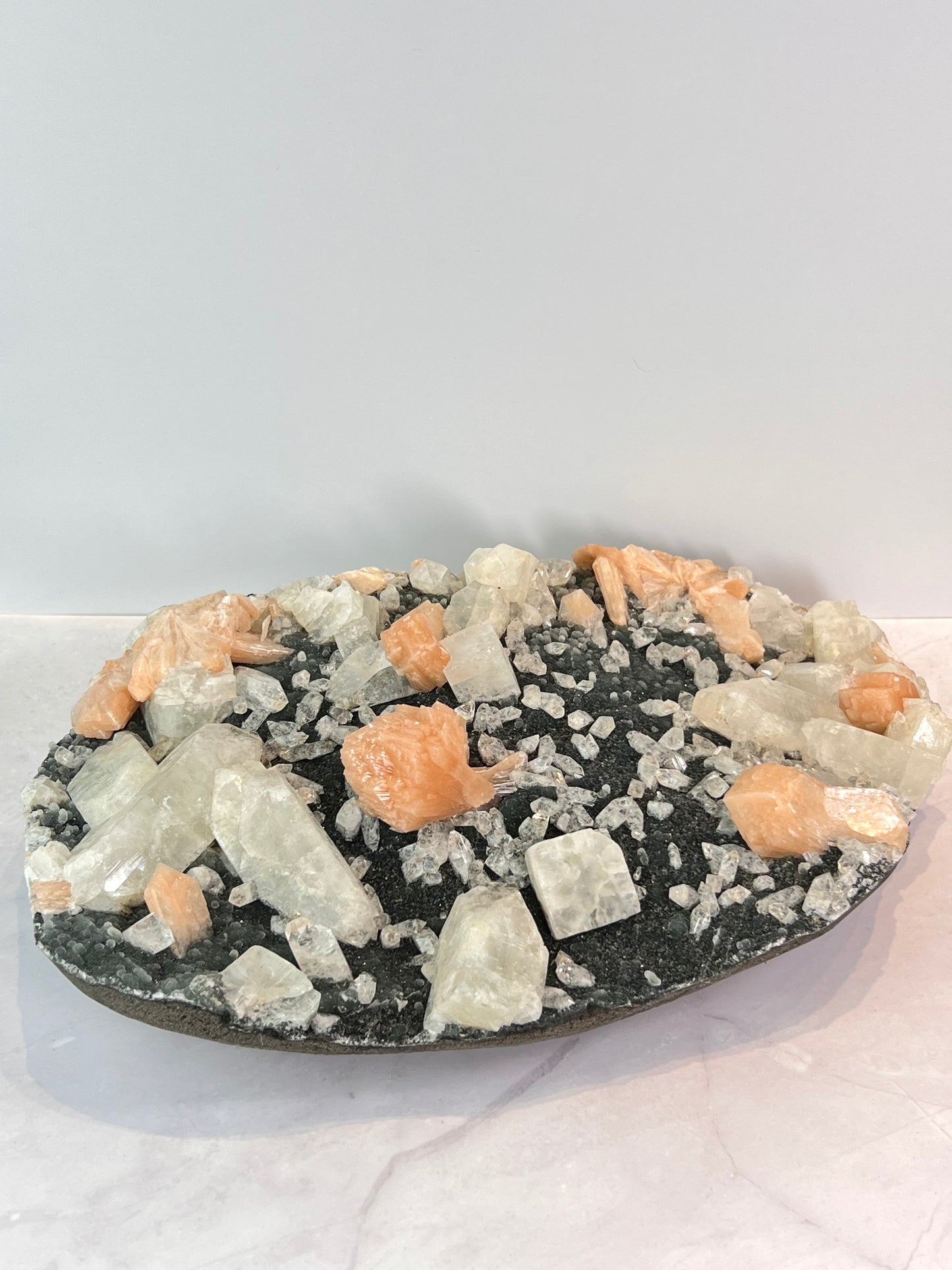 Apophyllite x Stilbite x Chalcedony Cluster - Statement Piece