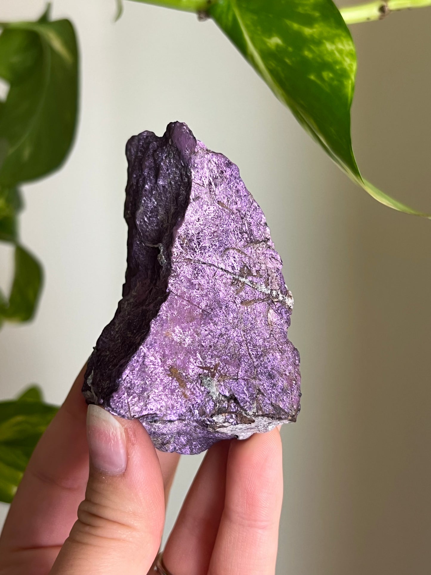 Flashy Metallic Purpurite Raw