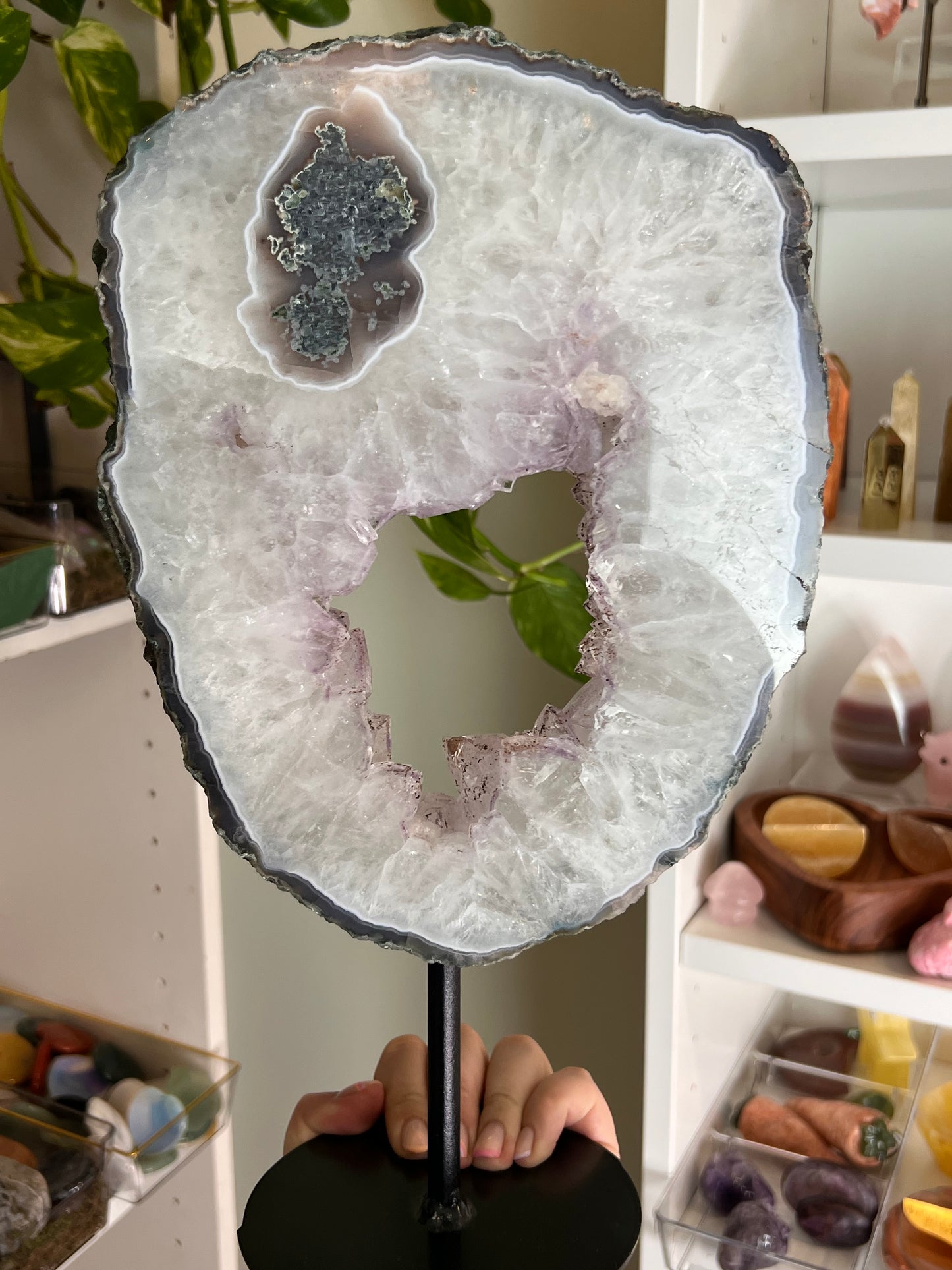 Amethyst and Moss Agate Portal Statement🌿🧚🏼‍♀️