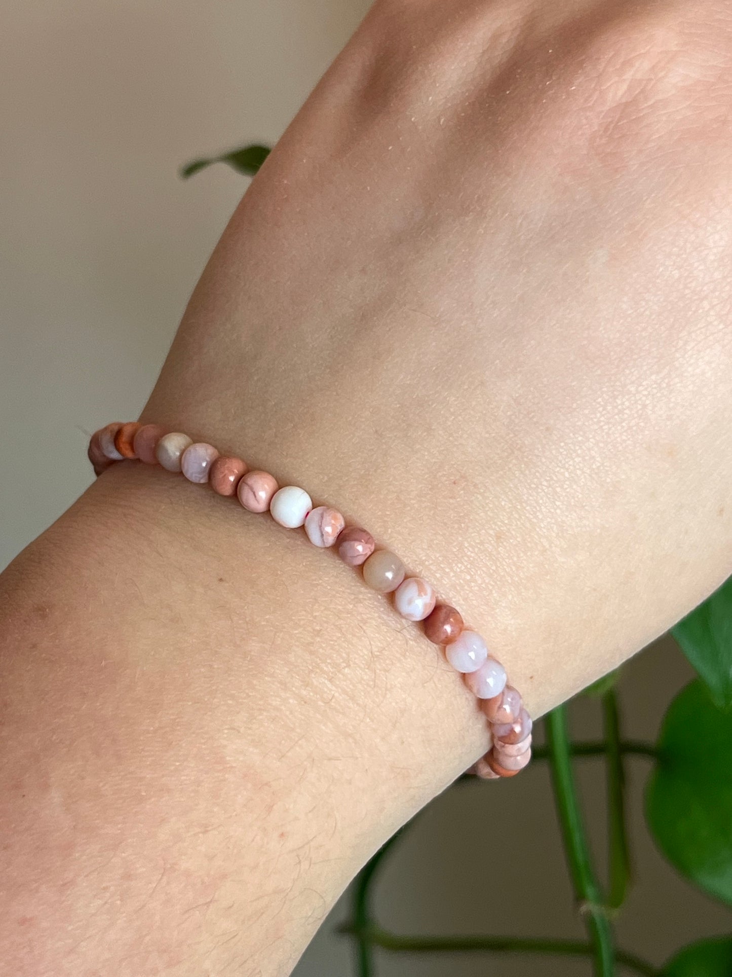 Bubblegum Agate 4mm Bracelet