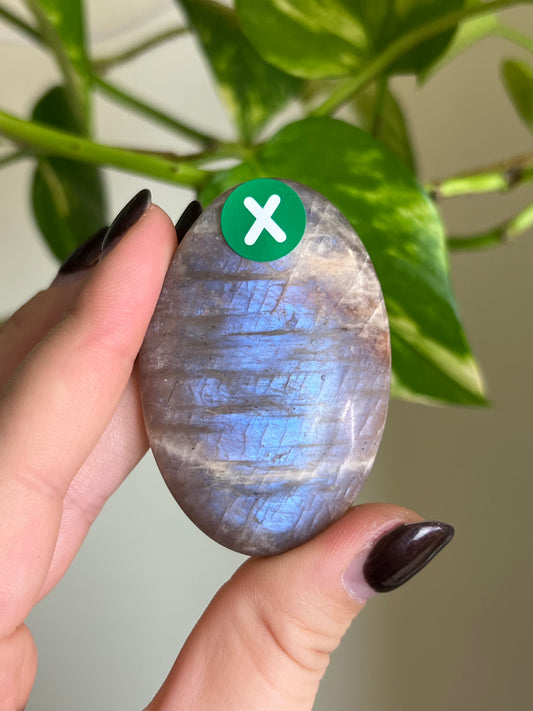 Flashy Moonstone Small Palm Stone - X