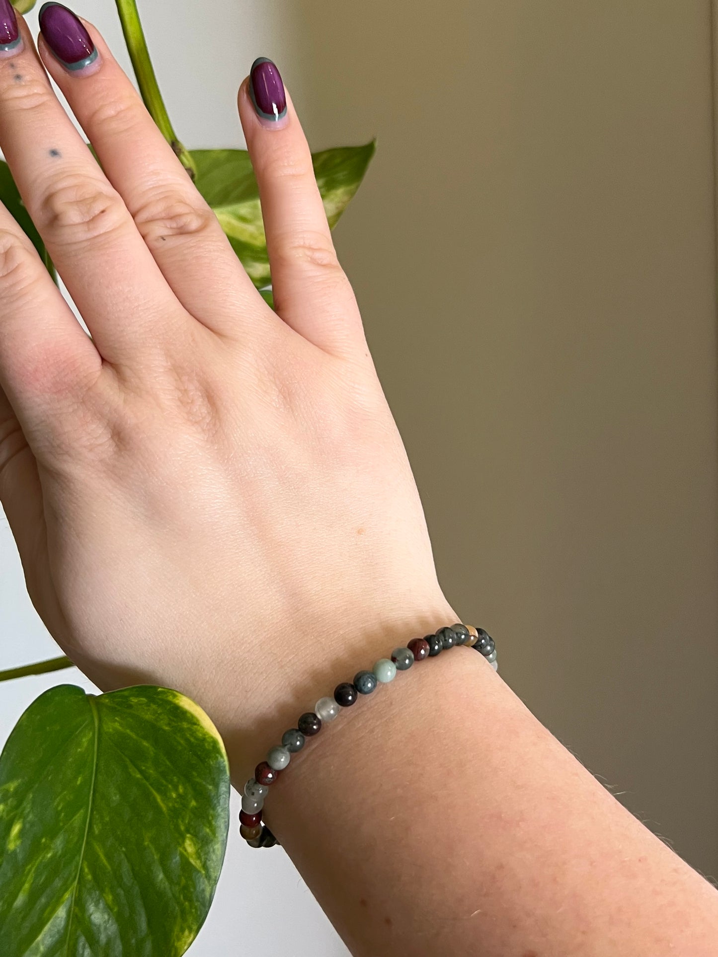 4mm African Bloodstone Bracelet