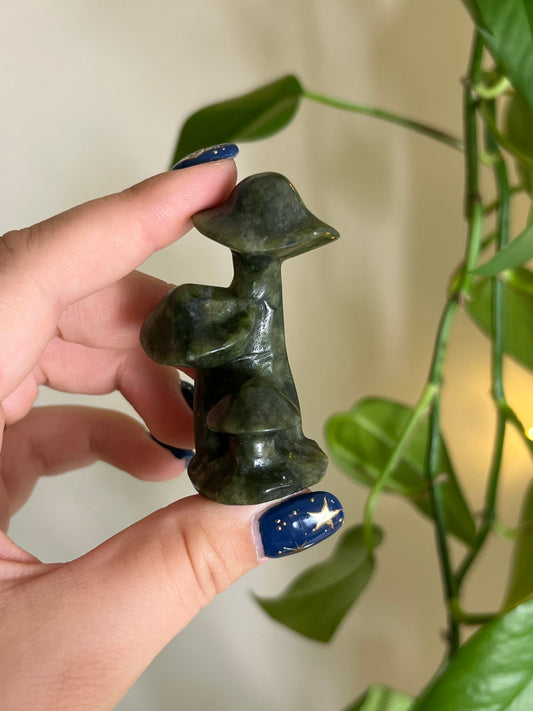 Jade Mushroom Cluster - Medium