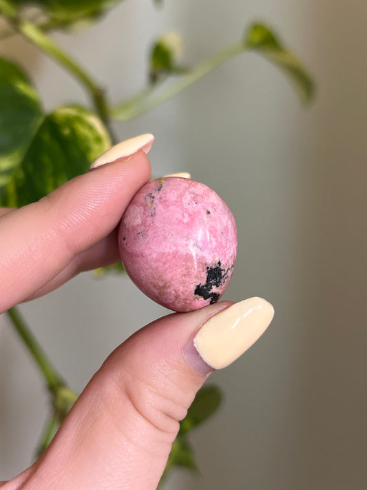 Bubblegum Rhodonite Tumbled
