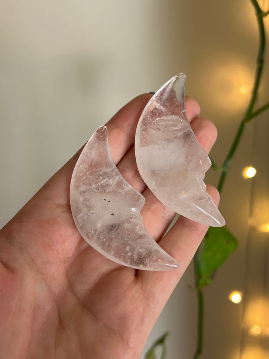 *Imperfect* Clear Quartz Moon