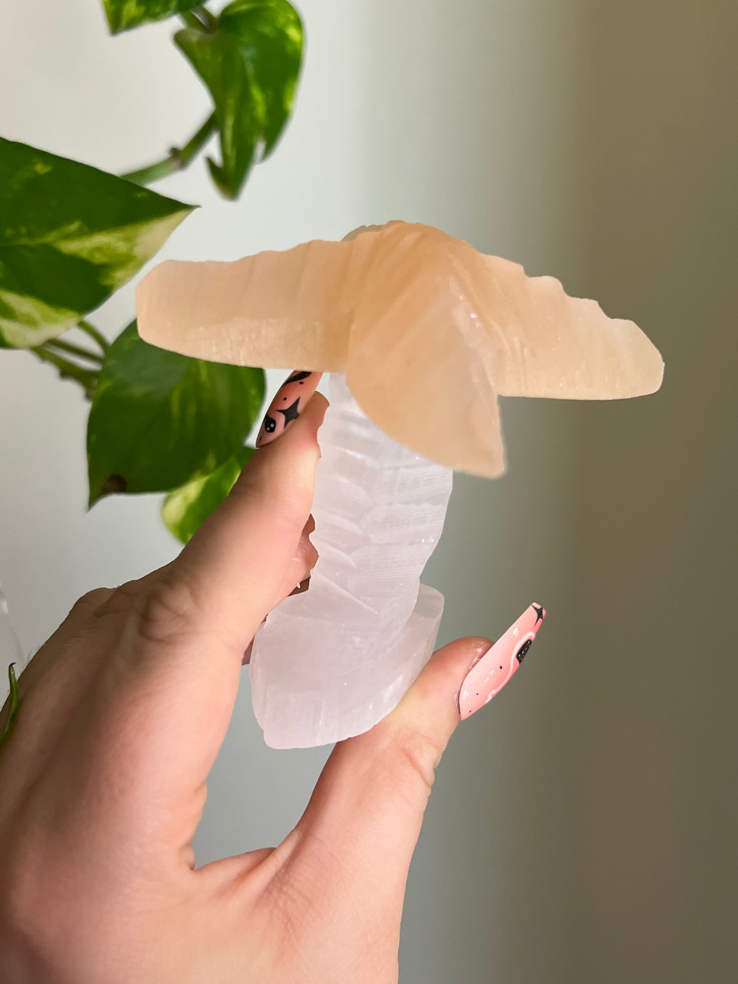 Selenite Satin Spar Palm Tree