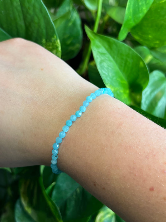Amazonite Faceted 4mm Bracelet