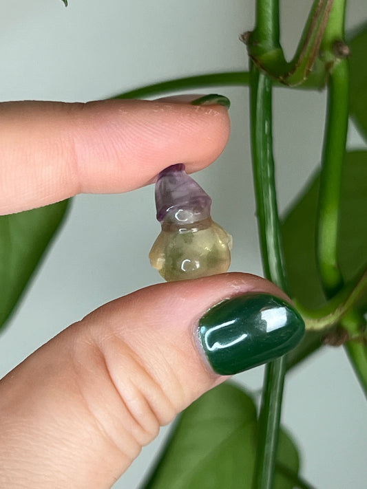 Mini Rainbow Fluorite - Snowman