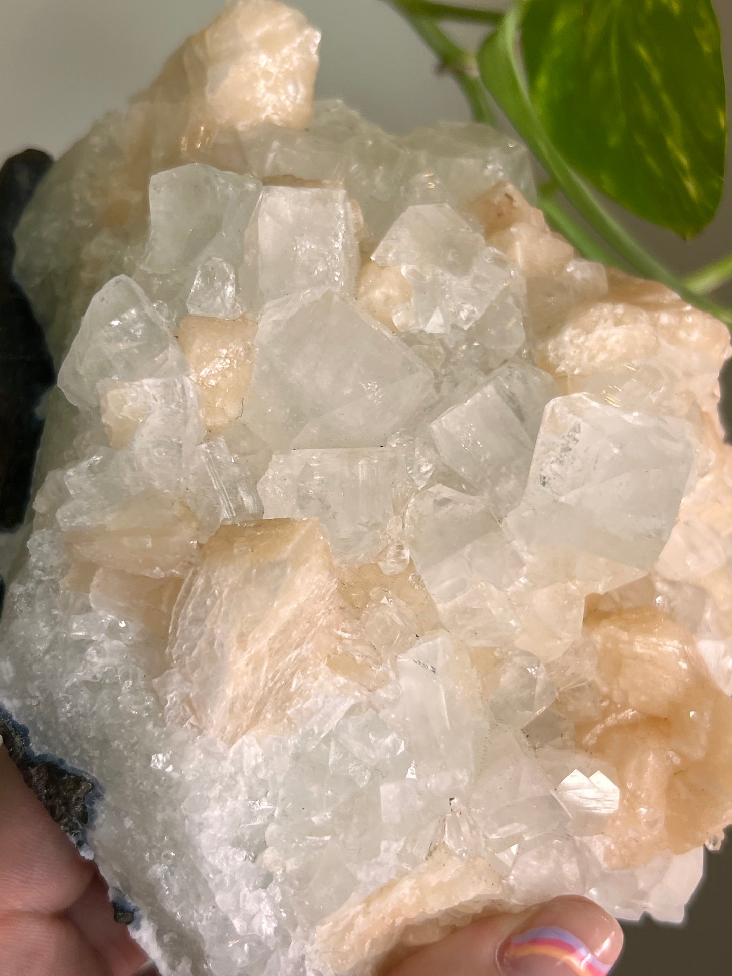 Apophyllite and Stilbite Large Cluster