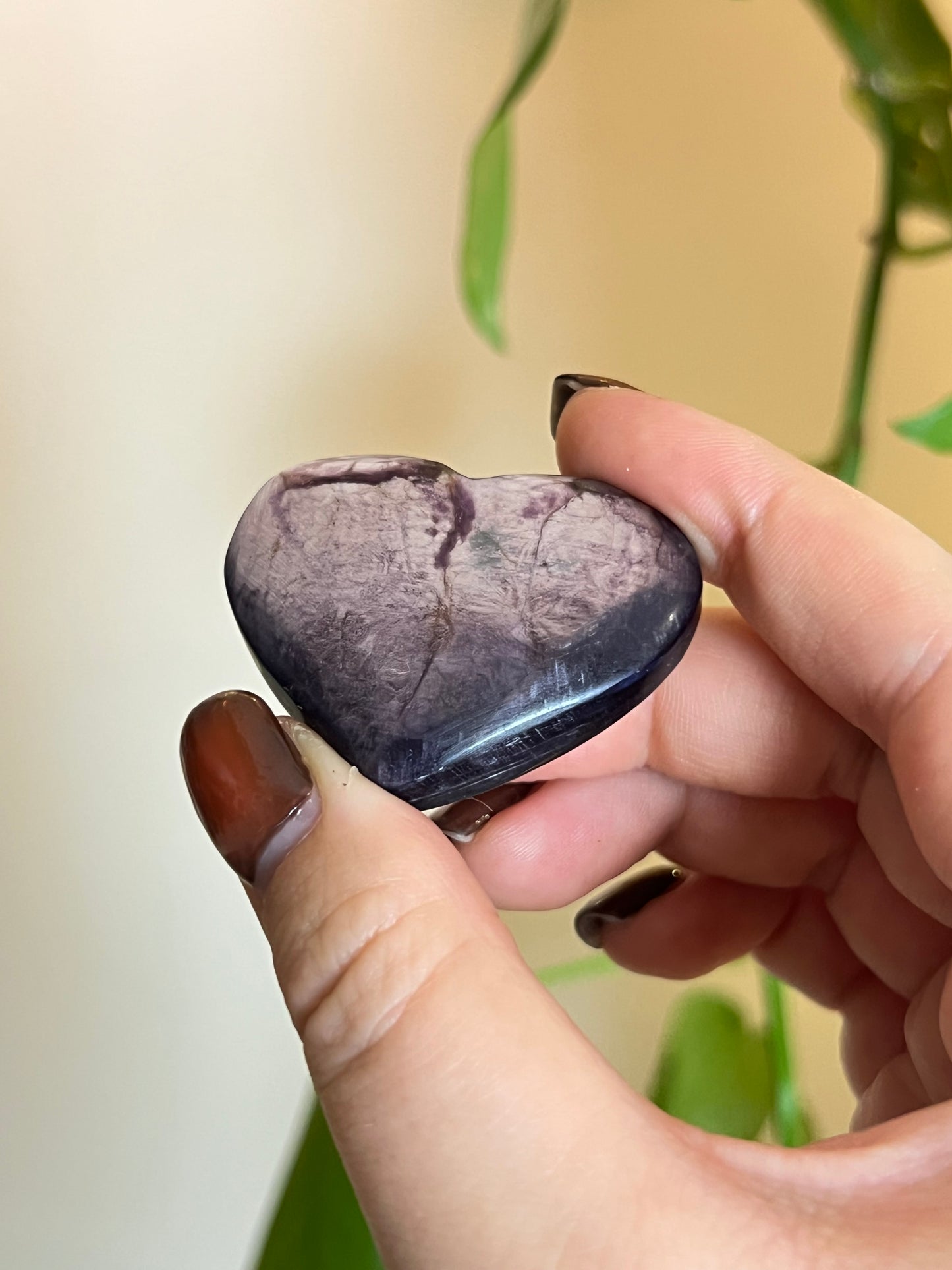 Flashy Lepidolite Heart - Medium