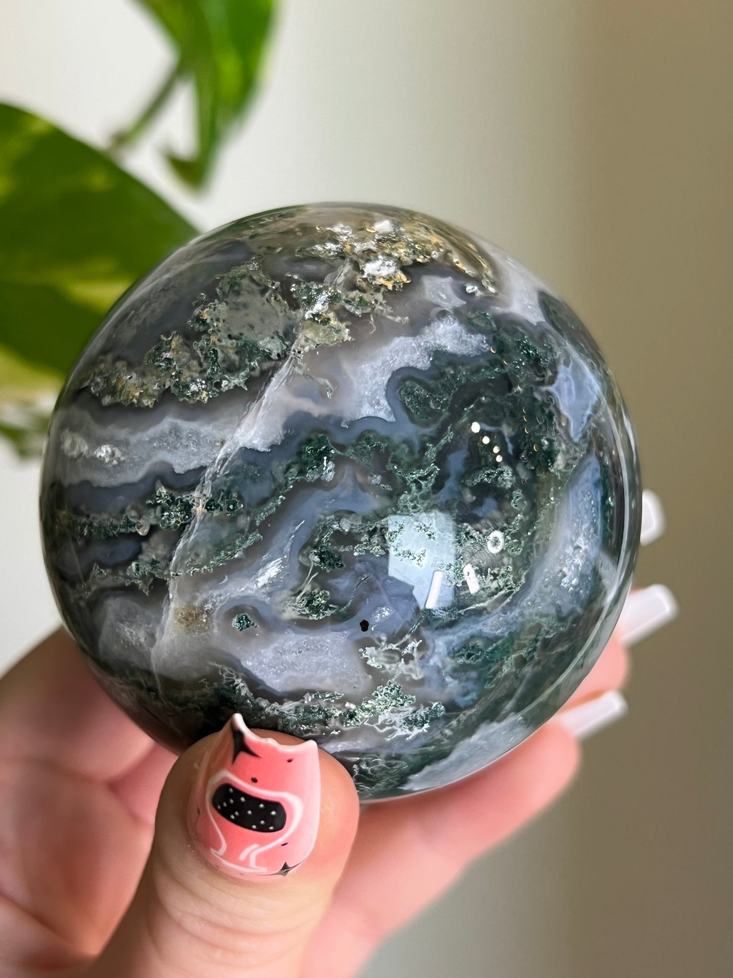 Moss Agate Sphere - H 🌿