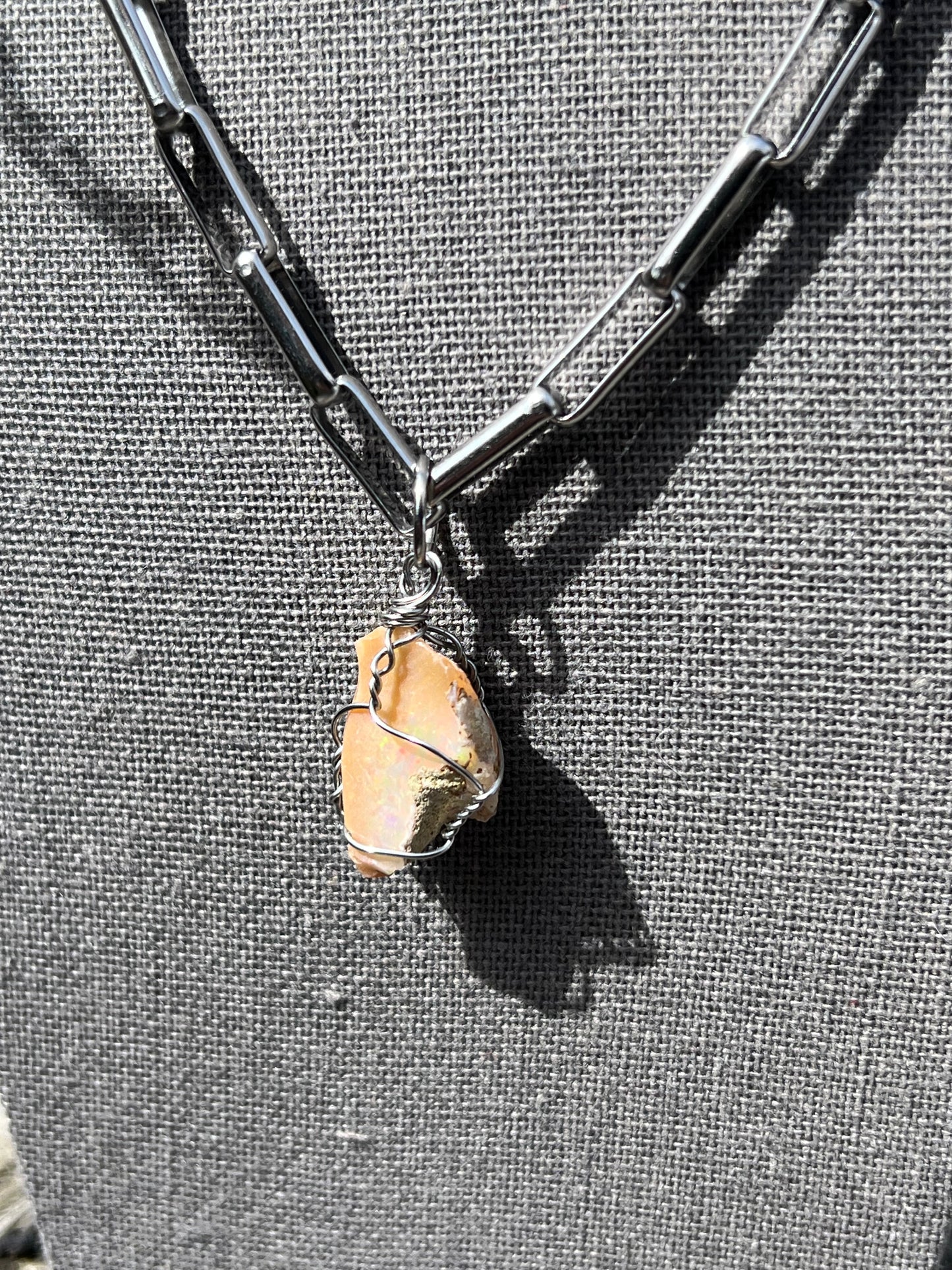 Raw Ethiopian Opal Necklace