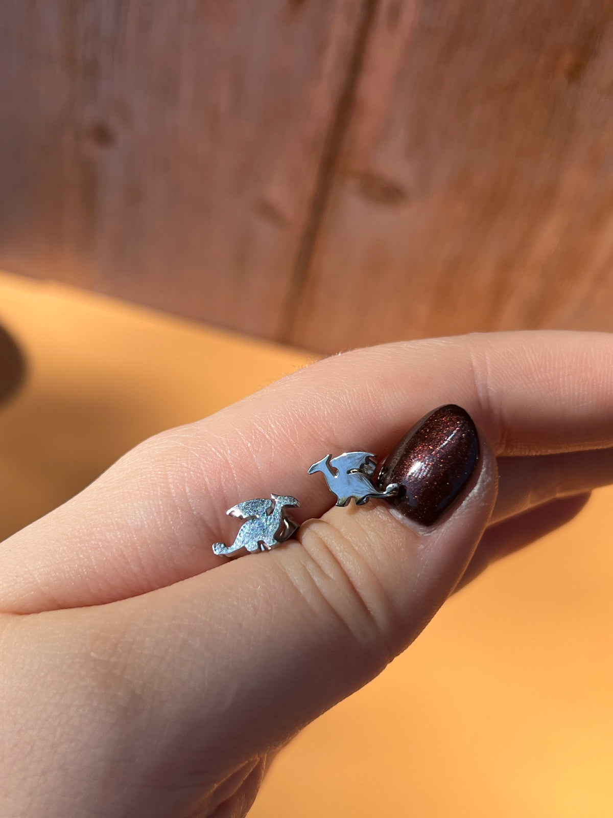 Dragon Silver Stainless Studs 🐉