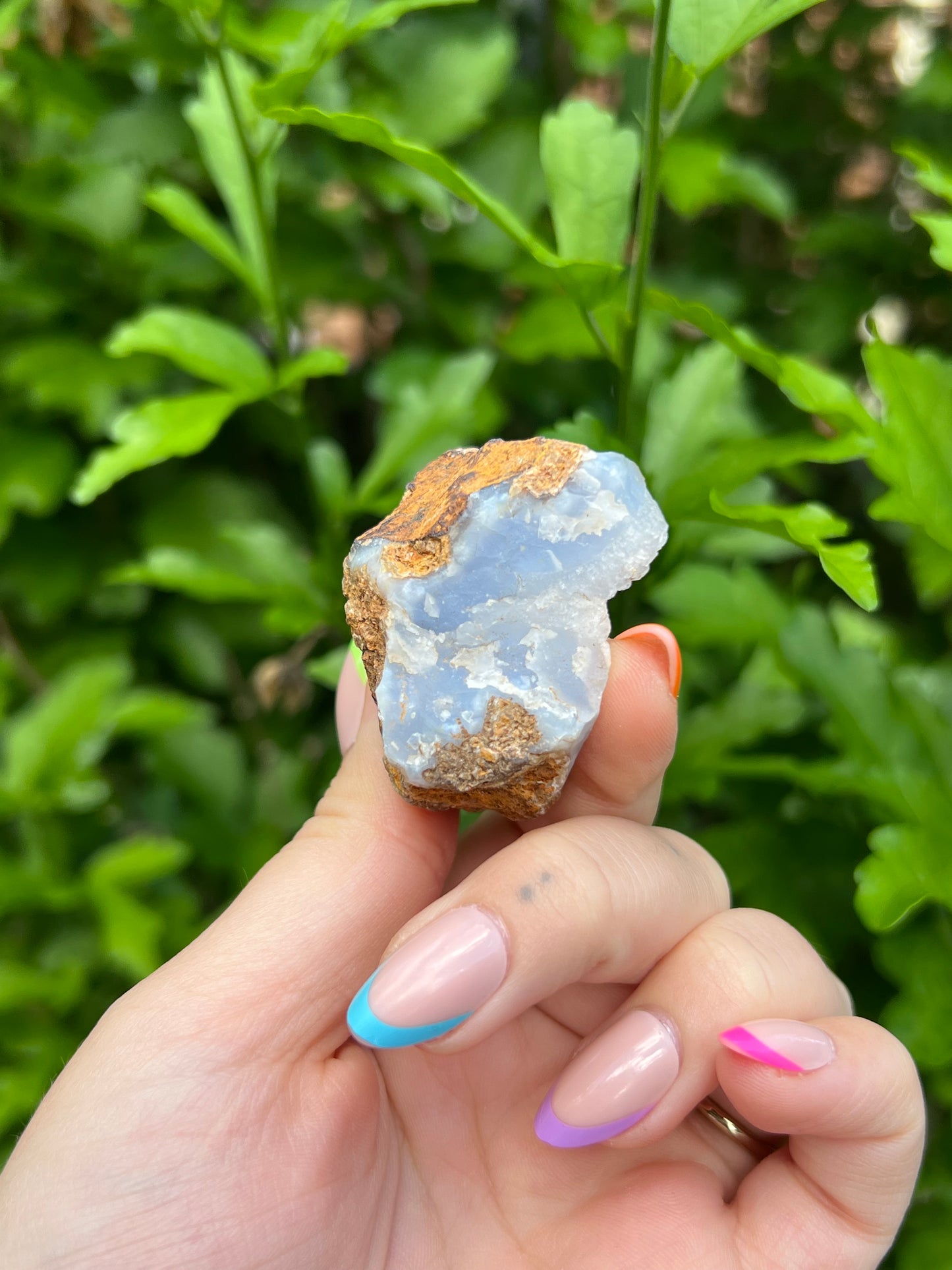 Druzy Blue Lace Agate Geode - A