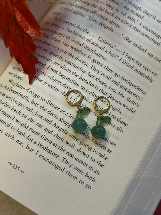 Green Aventurine Gourd Earrings