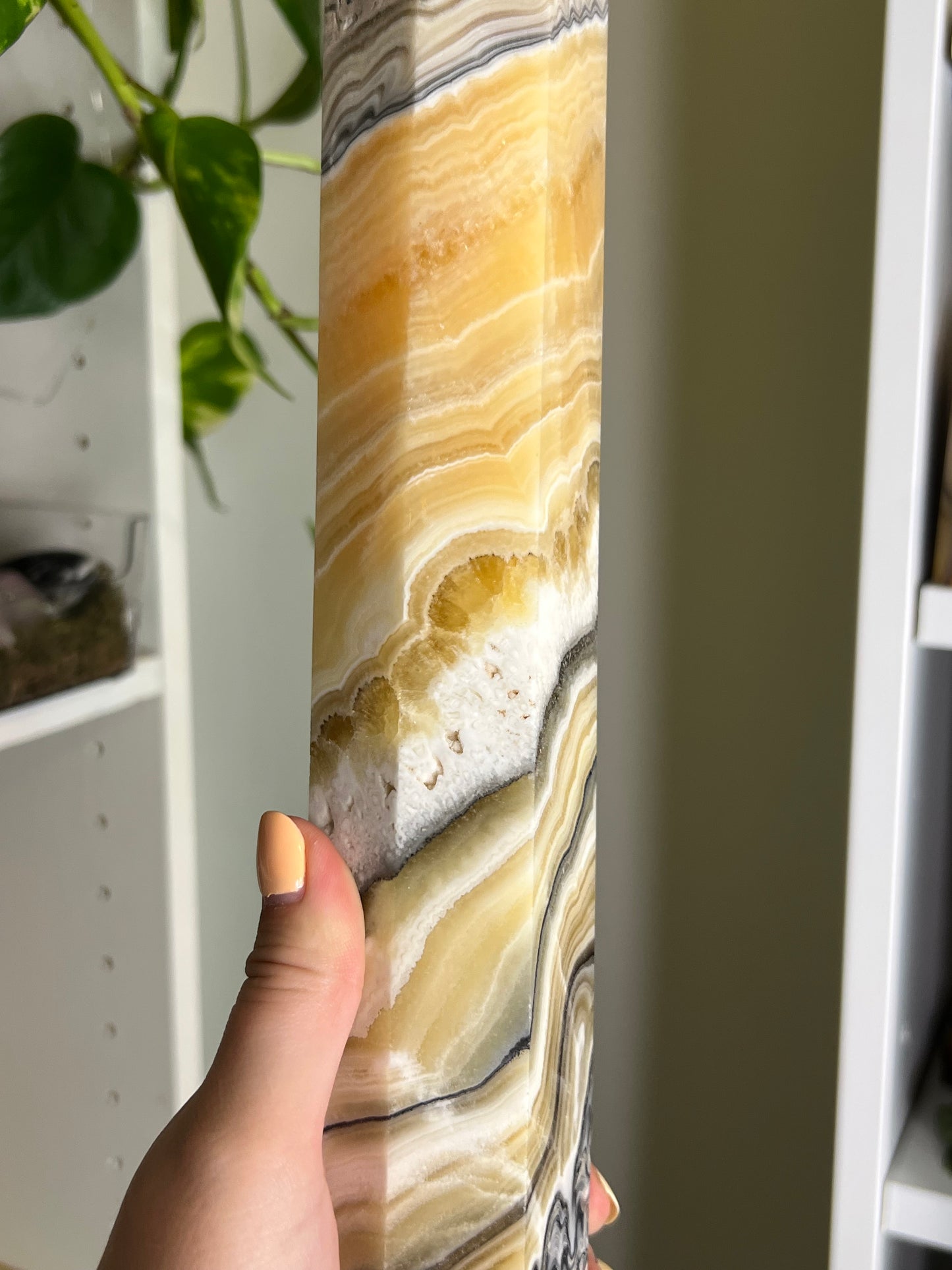 Zebra Calcite XLarge Tower - 20 Inches