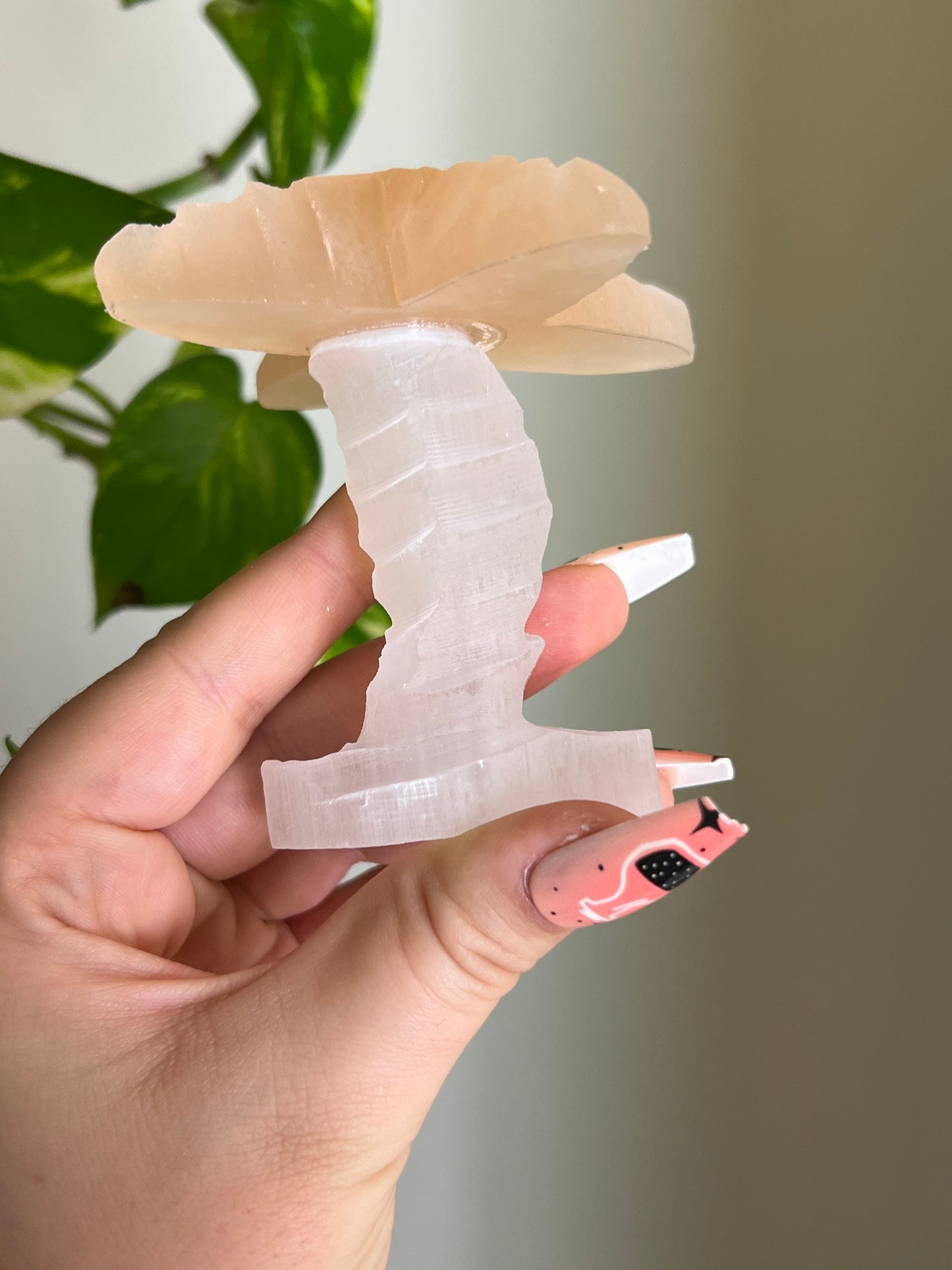 Selenite Satin Spar Palm Tree