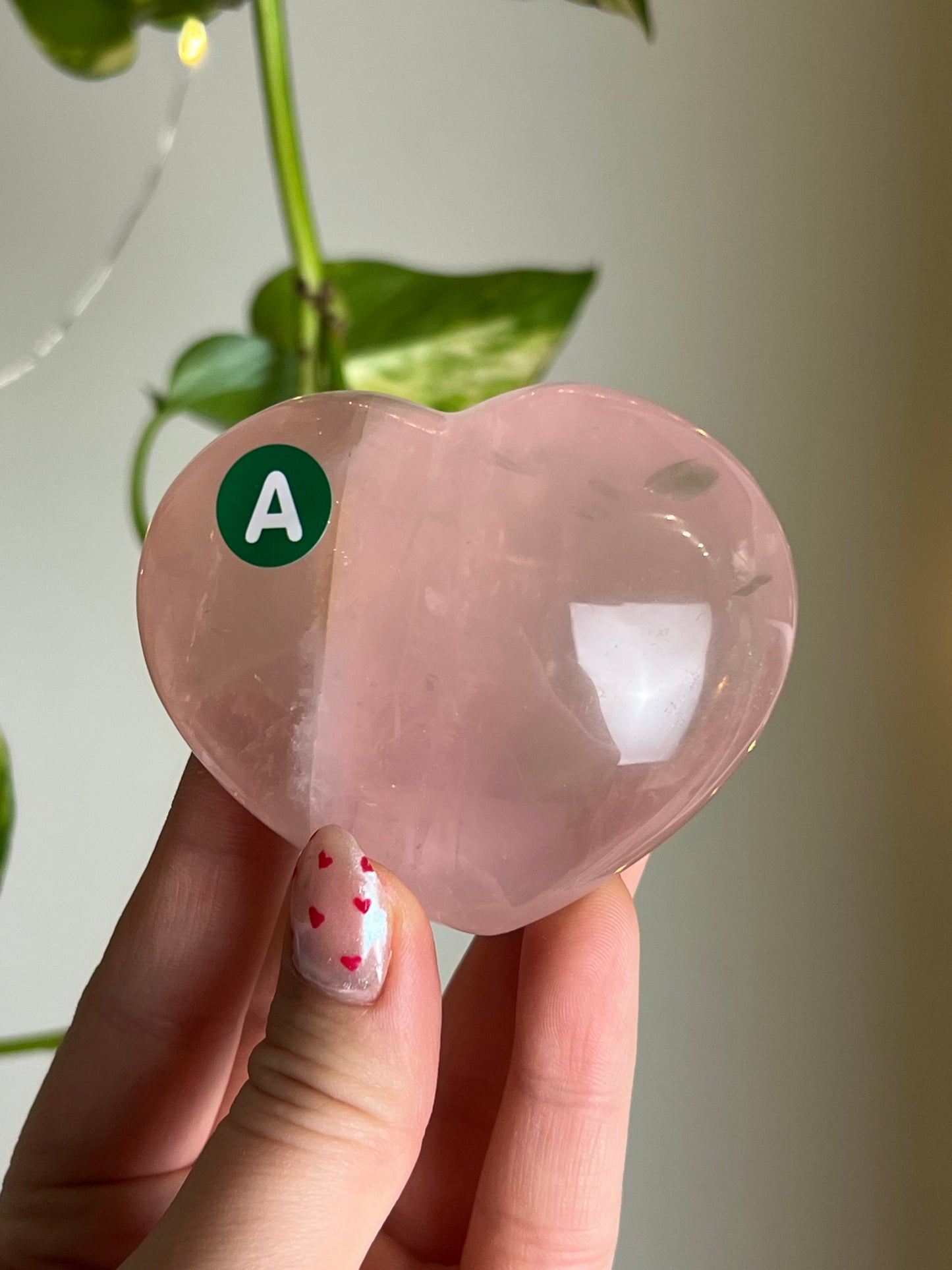 Star Rose Quartz Heart - A