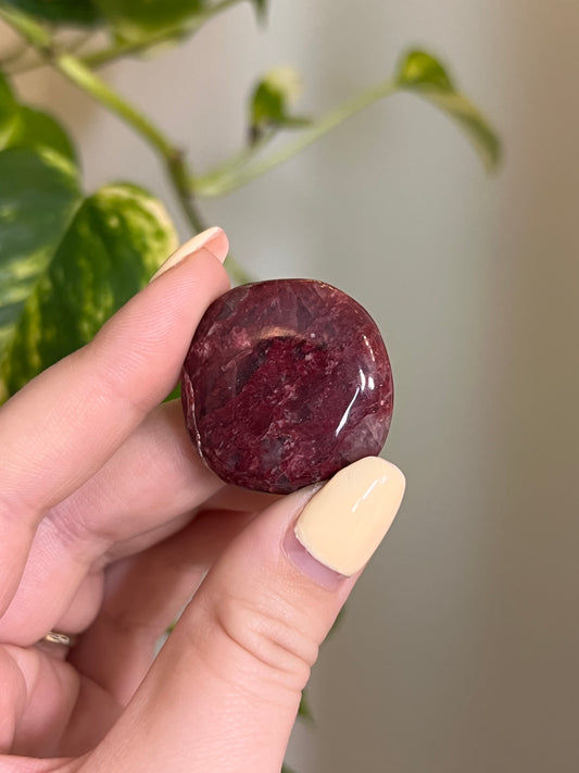 Norway Pink Thulite Button