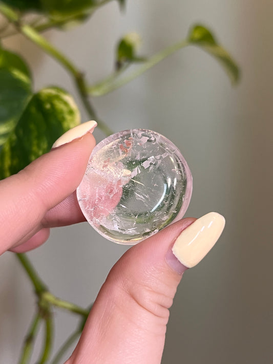 Clear Quartz Button