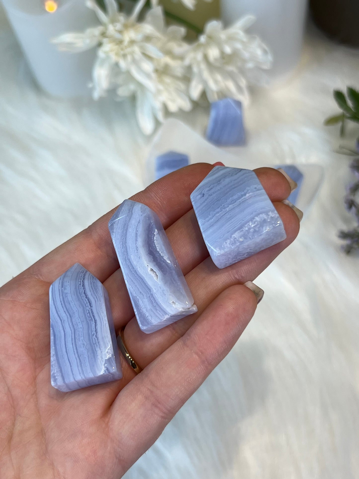 Blue Lace Agate Small Tower