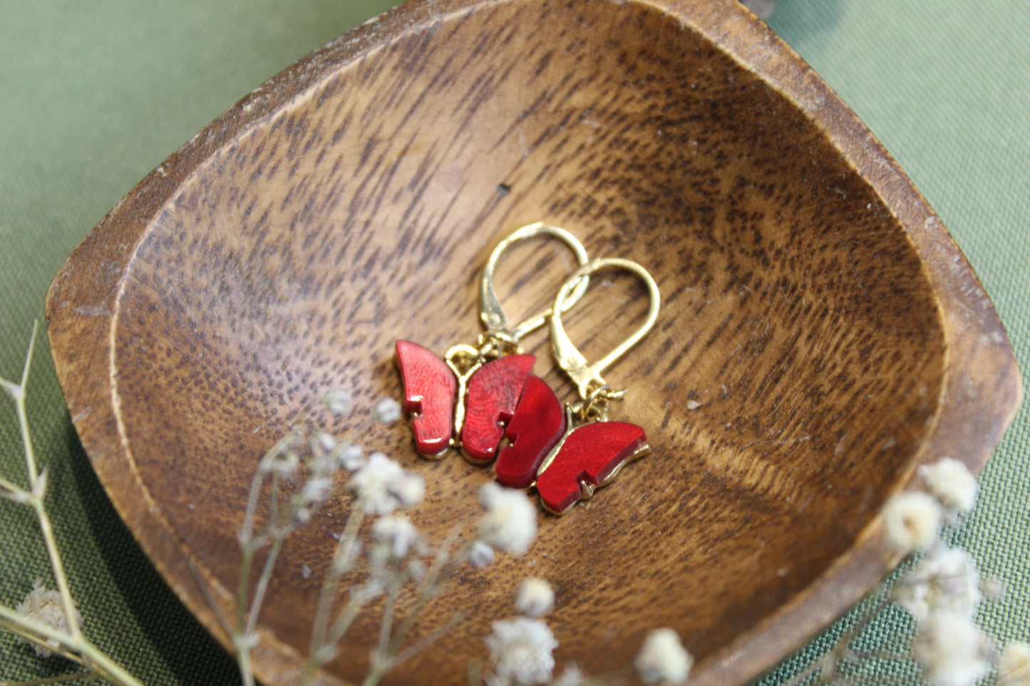 Red Butterfly Earrings
