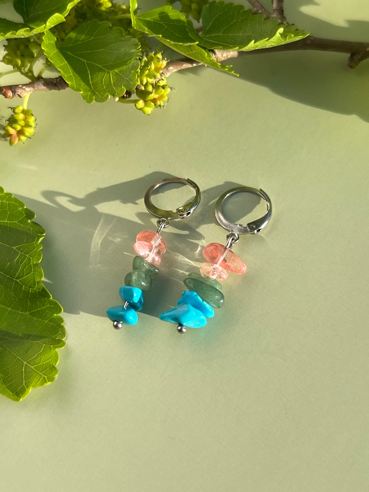 Polysexual Pride Flag Huggie Earrings