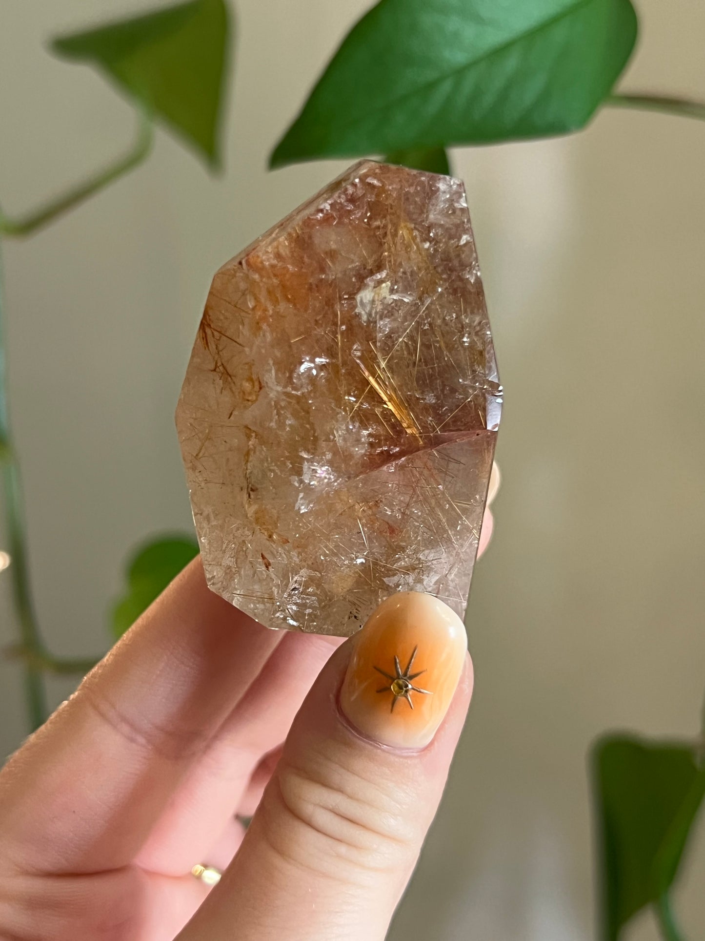 Golden Rutile Quartz Gusher - MN
