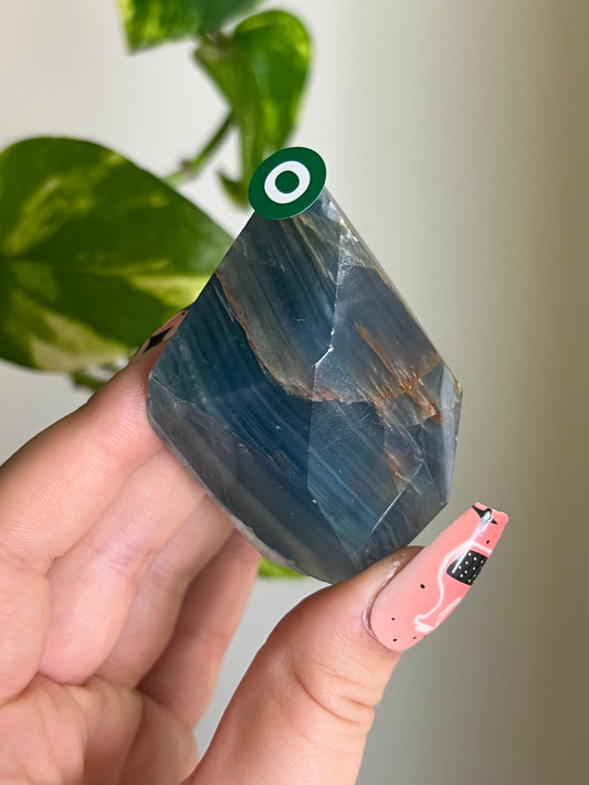 Blue Lemurian Aquatine Calcite Gusher - O🍬