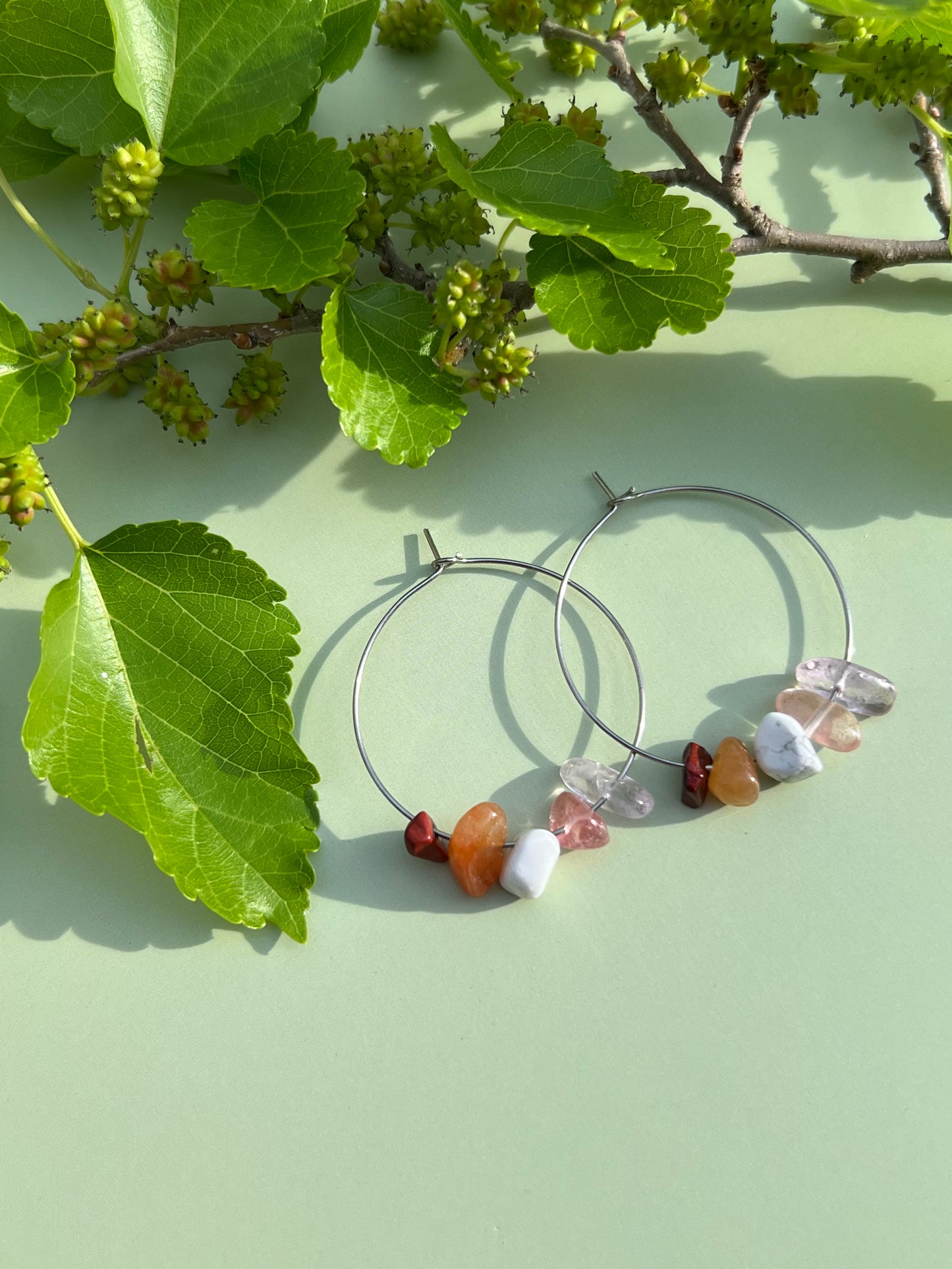 Lesbian Pride Flag Hoop Earrings